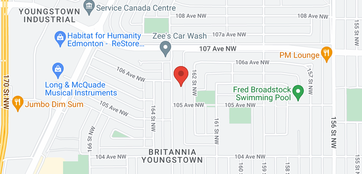 map of 10525 163 ST NW NW